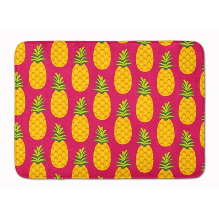Carolines Treasures Pineapples on Pink Machine Washable Memory Foam Mat BB5136RUG